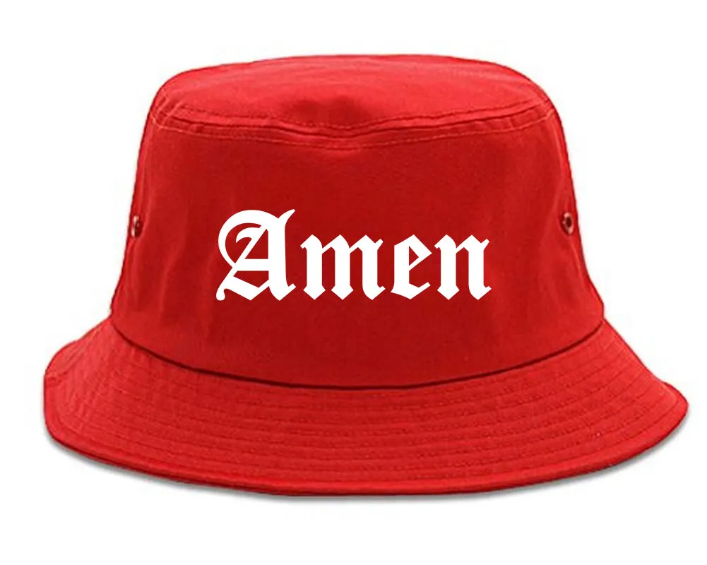 Amen Old English Prayer Mens Bucket Hat