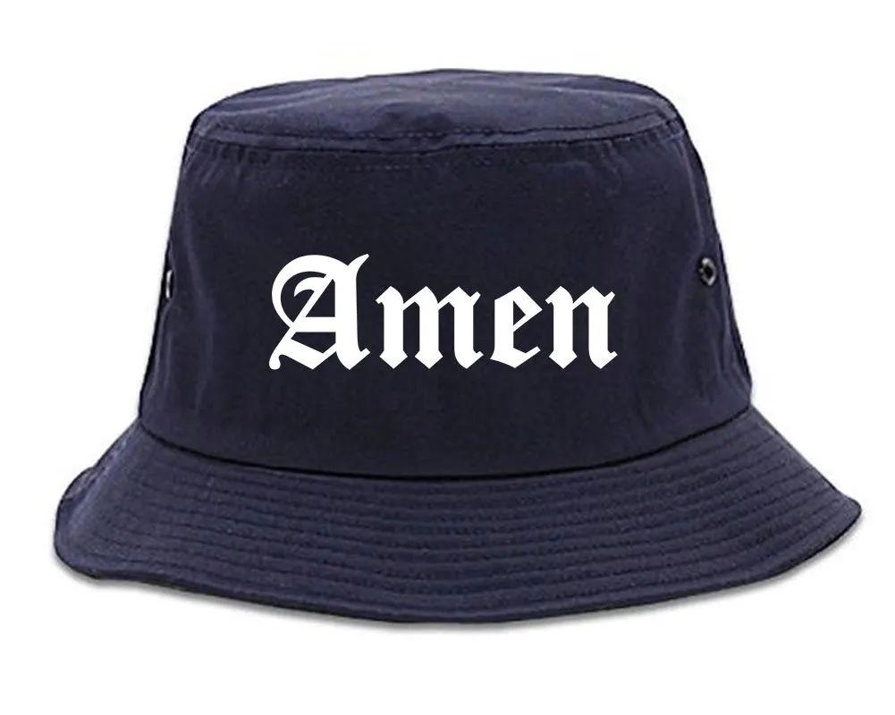 Amen Old English Prayer Mens Bucket Hat