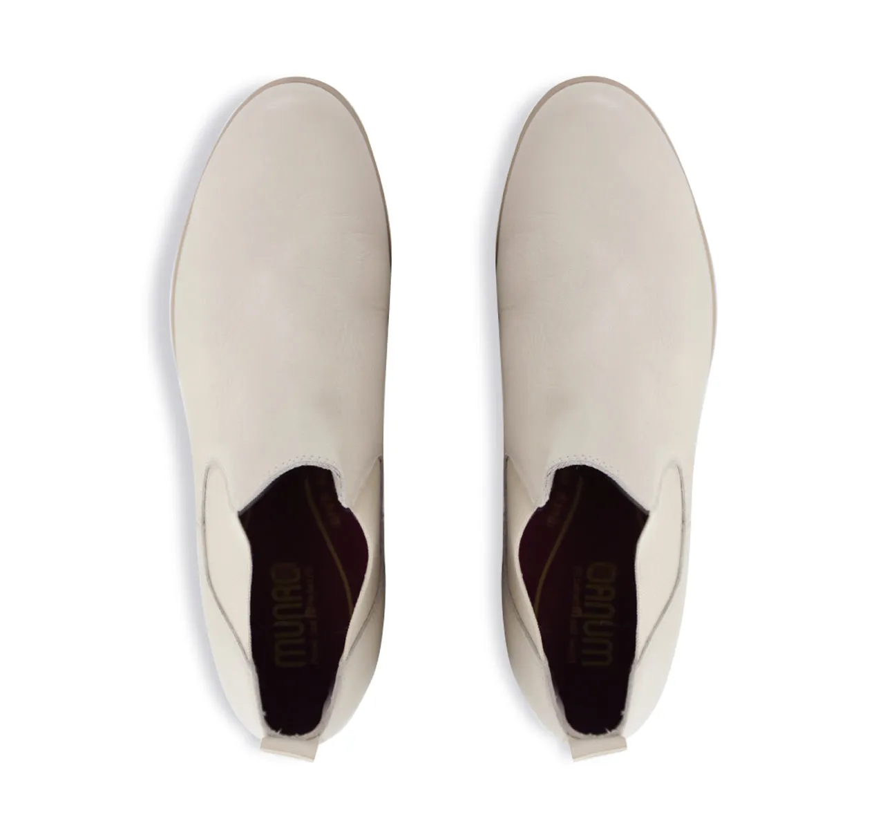 BEDFORD-CREAM TUMBLED LEATHER