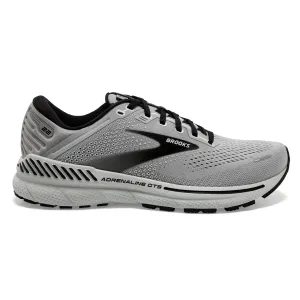 Mens Brooks Adrenaline GTS 22 Running Shoes with Alloy/Grey/Black Cushion Support