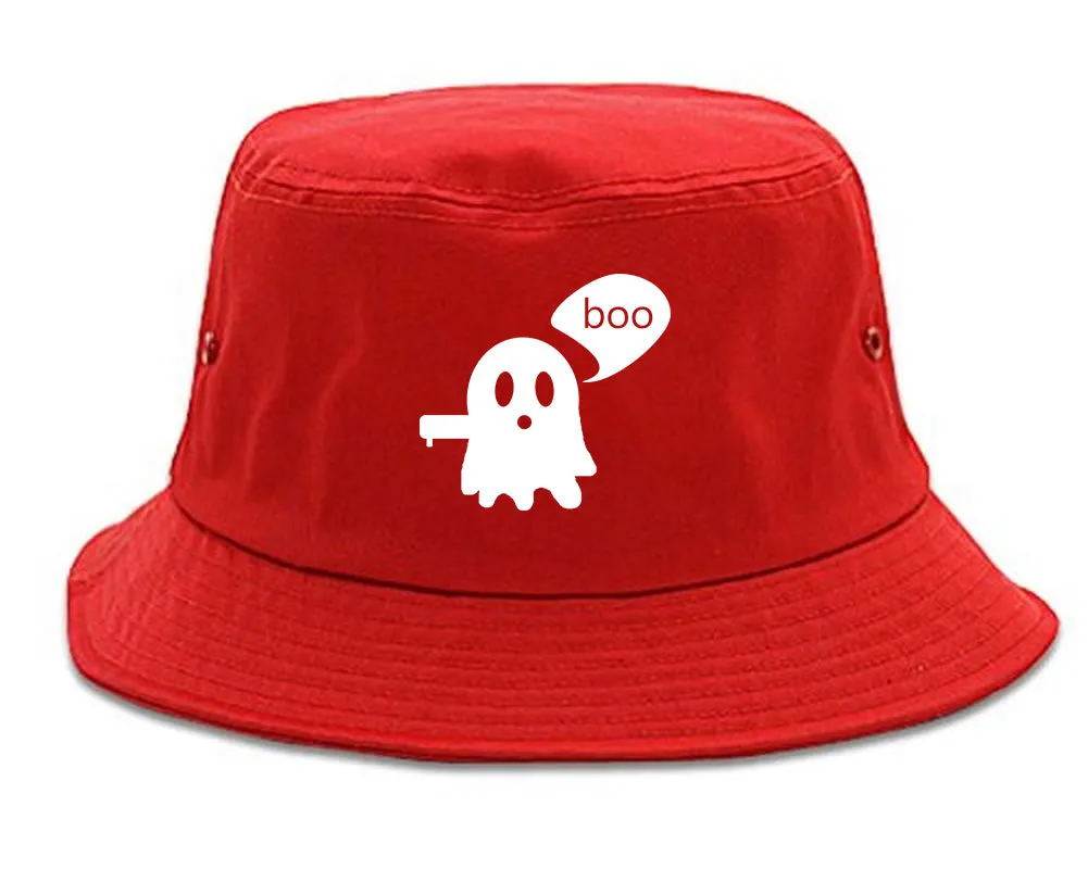 Cute Displeased Ghost Halloween Mens Bucket Hat