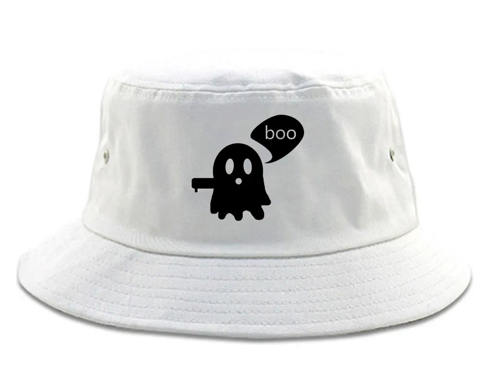 Cute Displeased Ghost Halloween Mens Bucket Hat