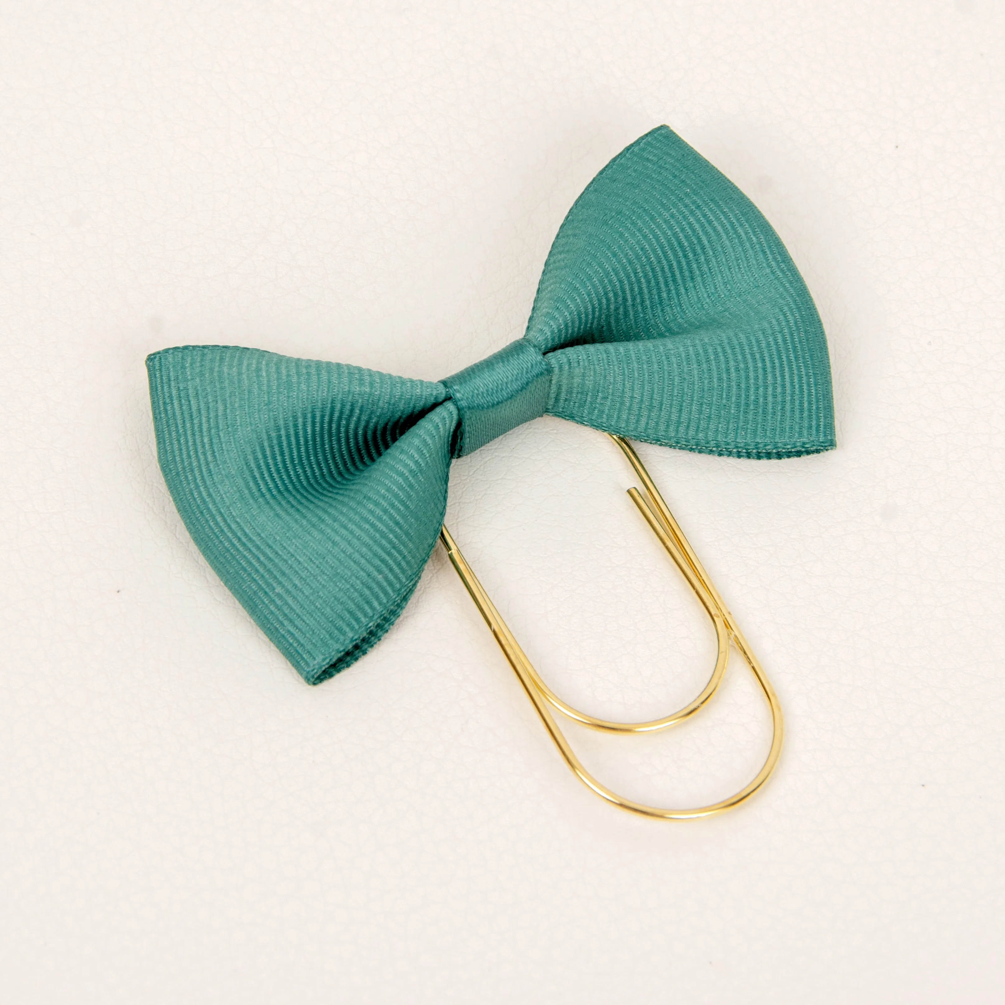 Eucalyptus Green Bow Wide Planner Clip - Bookmark in Silver, Gold or Rose Gold