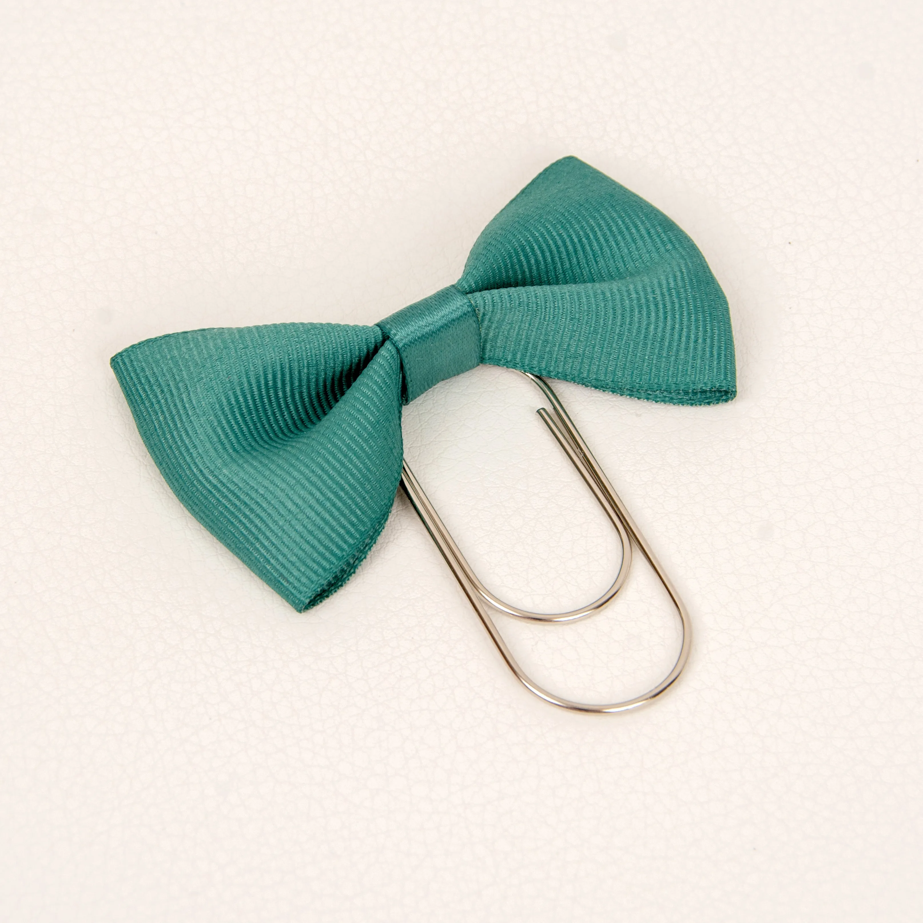 Eucalyptus Green Bow Wide Planner Clip - Bookmark in Silver, Gold or Rose Gold