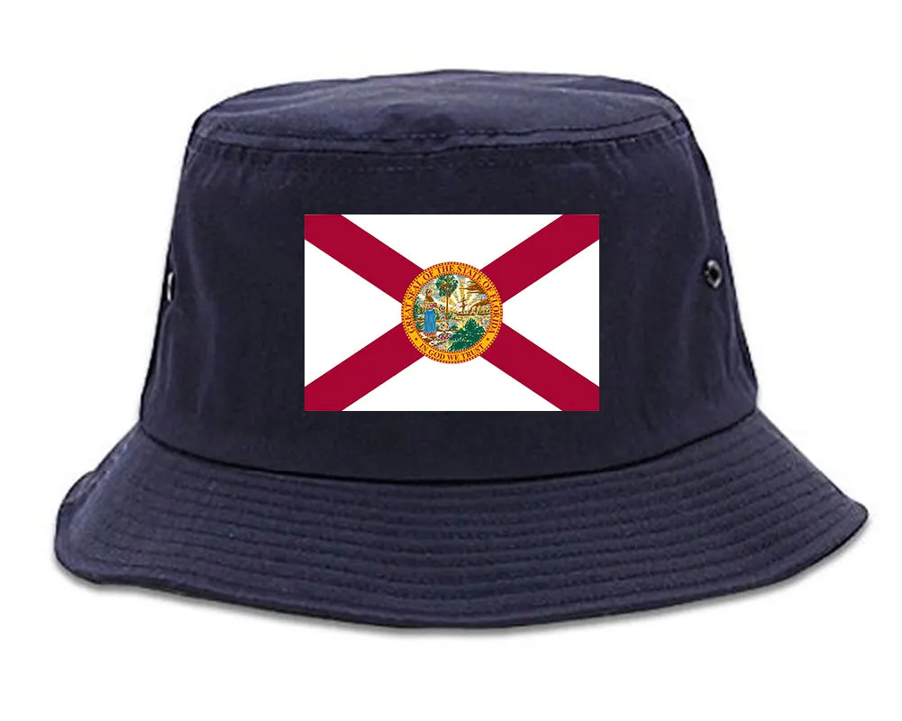 Florida State Flag FL Chest Mens Bucket Hat