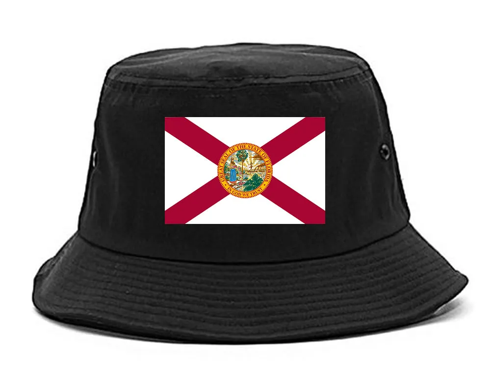 Florida State Flag FL Chest Mens Bucket Hat