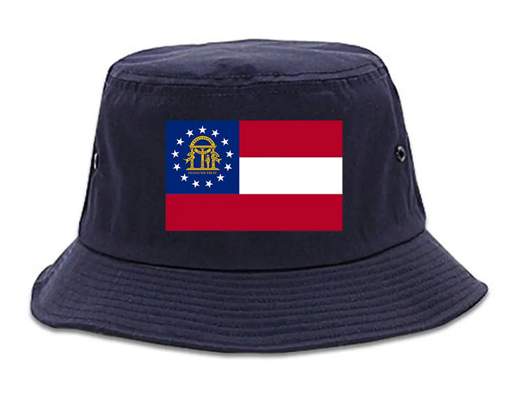 Georgia State Flag GA Chest Mens Bucket Hat