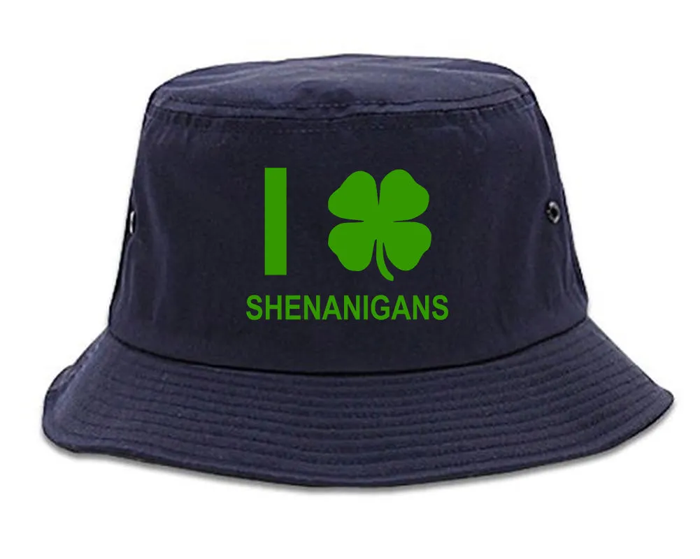 I Love Shenanigans Shamrock Mens Bucket Hat