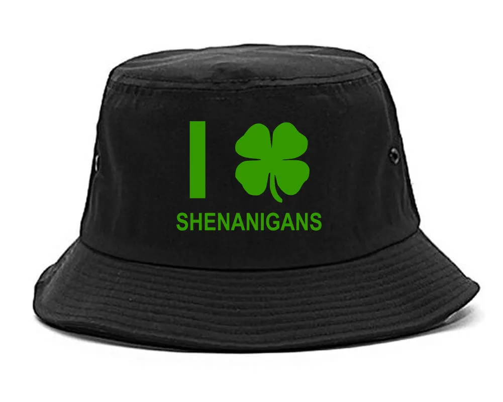 I Love Shenanigans Shamrock Mens Bucket Hat