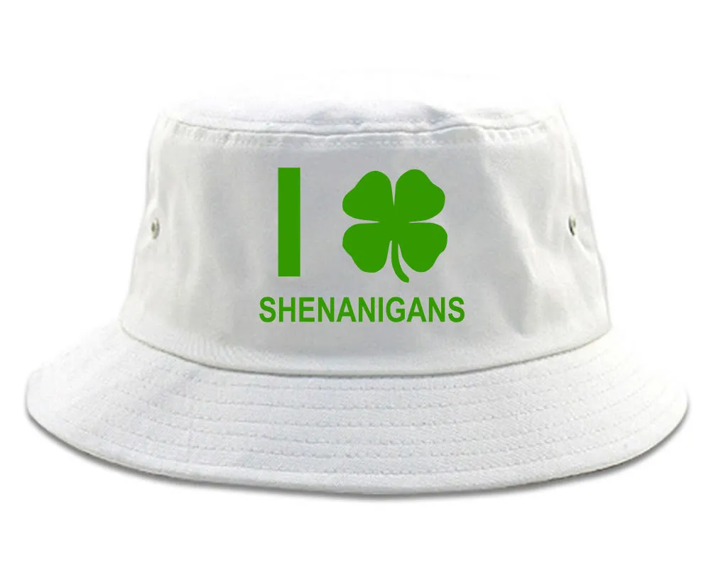 I Love Shenanigans Shamrock Mens Bucket Hat