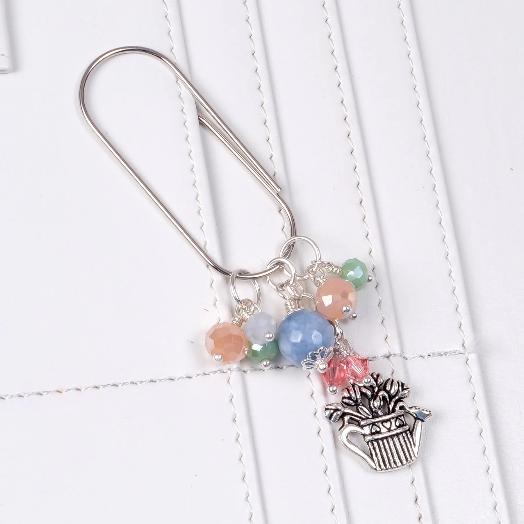 Lillian's Garden Dangle Planner Clip or Charm with Watering Can Charm