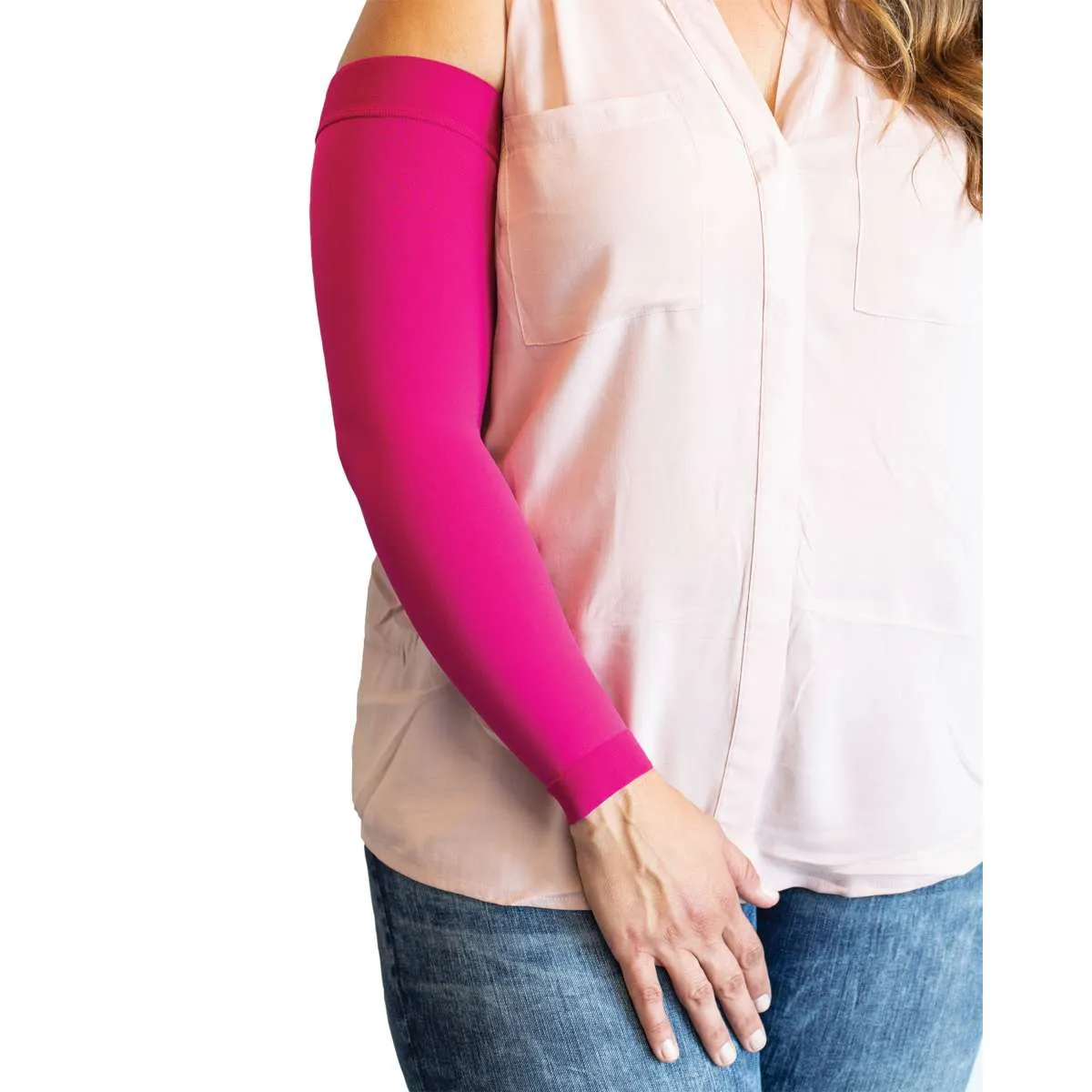 mediven comfort 20-30 mmHg Compression Arm Sleeve w/Micro Dot Silicone Topband (Extra-Wide)