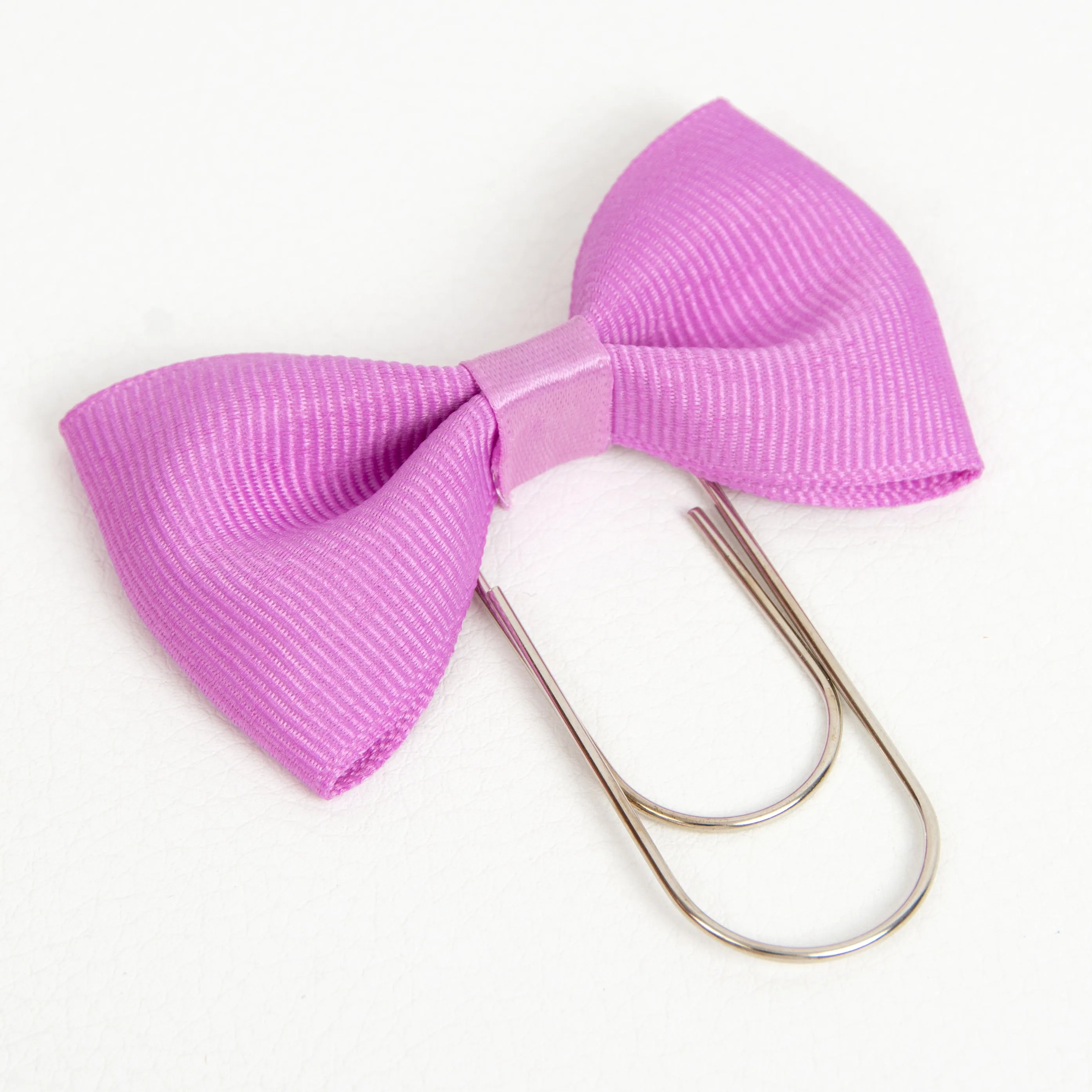 Orchid Purple Bow Wide Planner Clip - Bookmark in Silver, Gold or Rose Gold