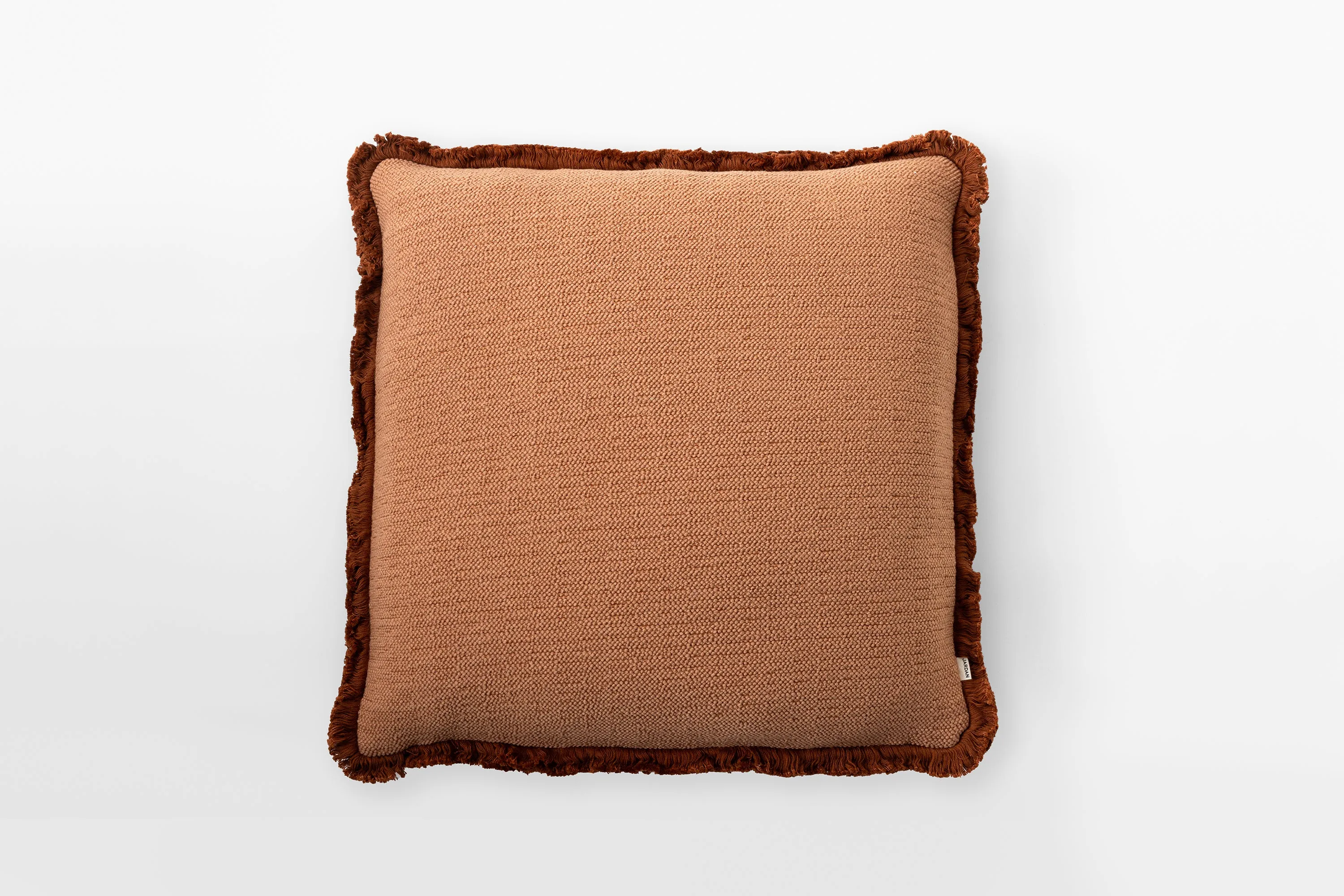 Panama Square Cushion Guava & Rust Fringe