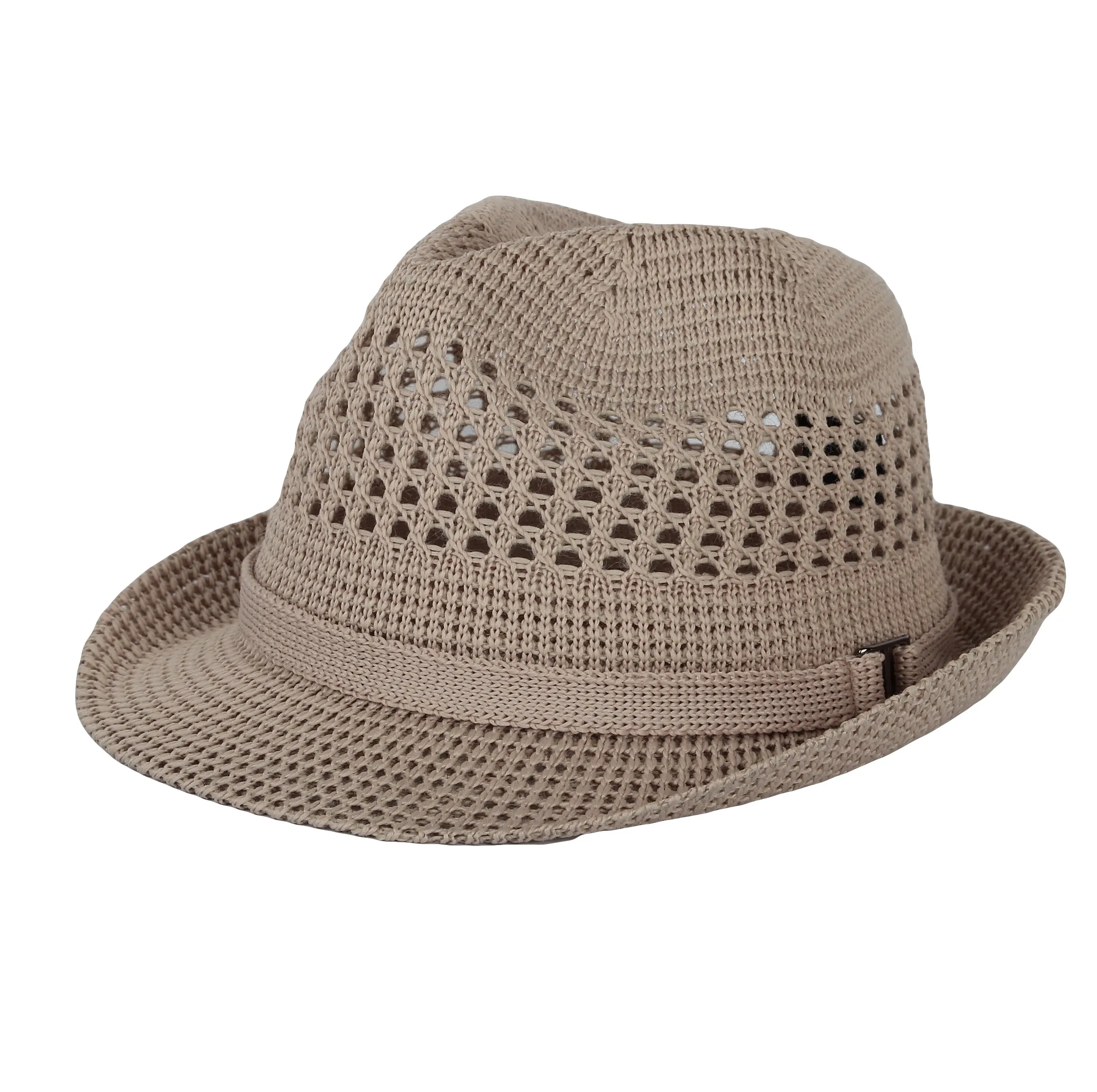 Unisex Mesh Cotton Fedora Panama Sun Summer Beach Hat Trilby DW61203