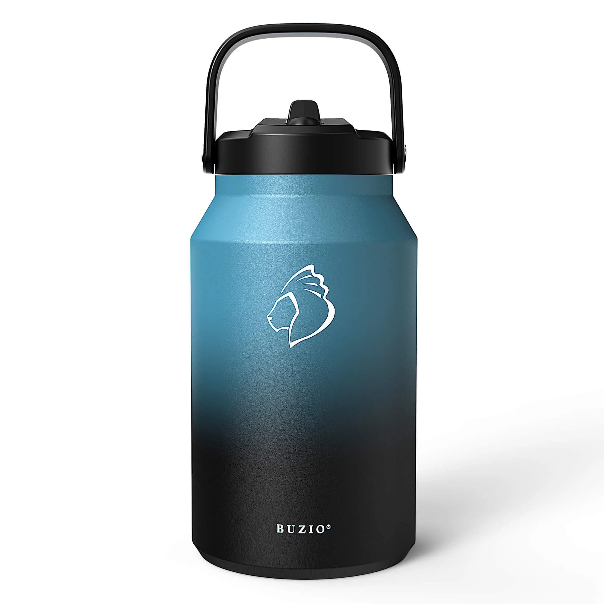 Wide Mouth Water Bottle with Straw Lid | 64oz | Indigo crush